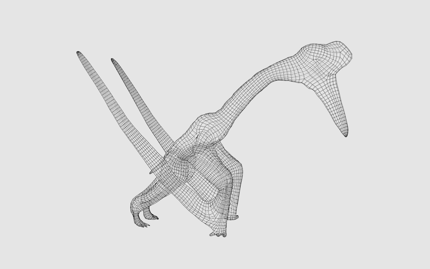 Pterosaur Low Poly